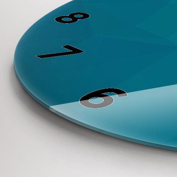 Reloj de cristal redondo Abstracción marina