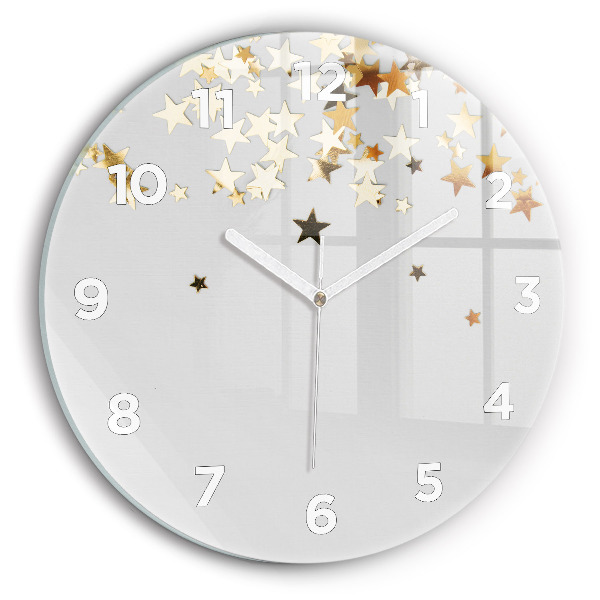 Reloj de cristal redondo Estrellas