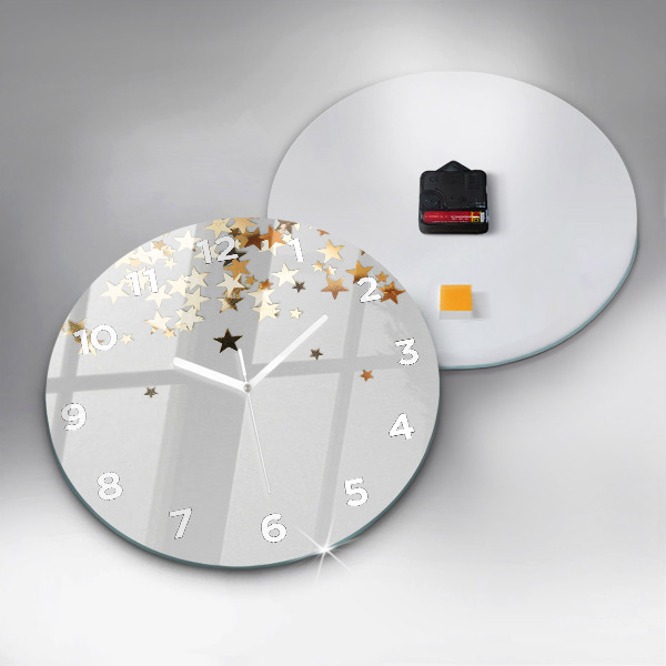 Reloj de cristal redondo Estrellas