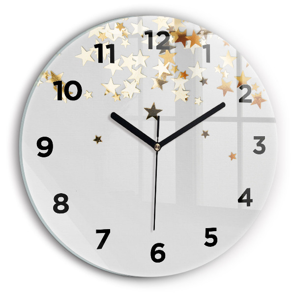 Reloj de cristal redondo Estrellas