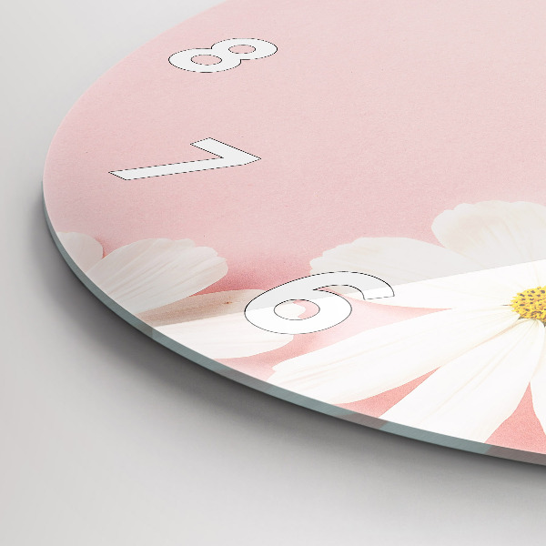 Reloj de pared redondo Flores de margarita