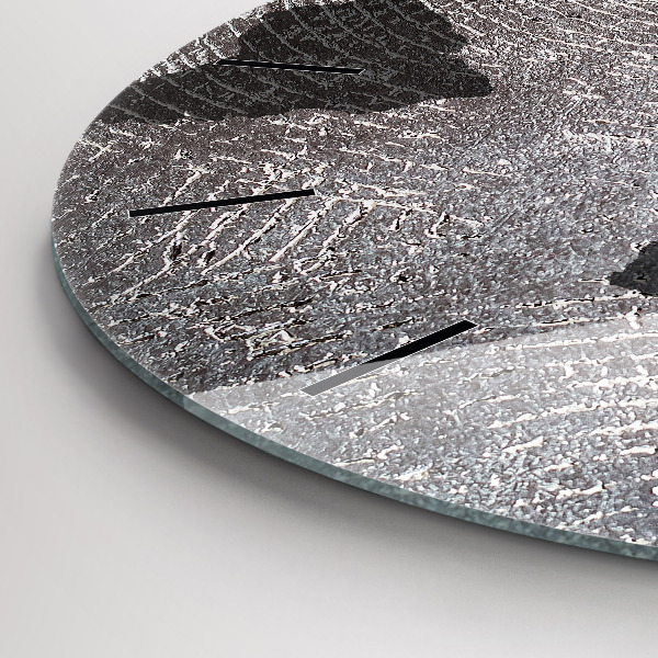 Reloj de cristal redondo Mapamundi de hormigón