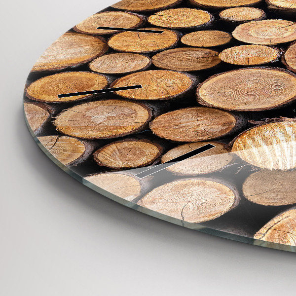 Reloj de cristal redondo Anillos de árboles