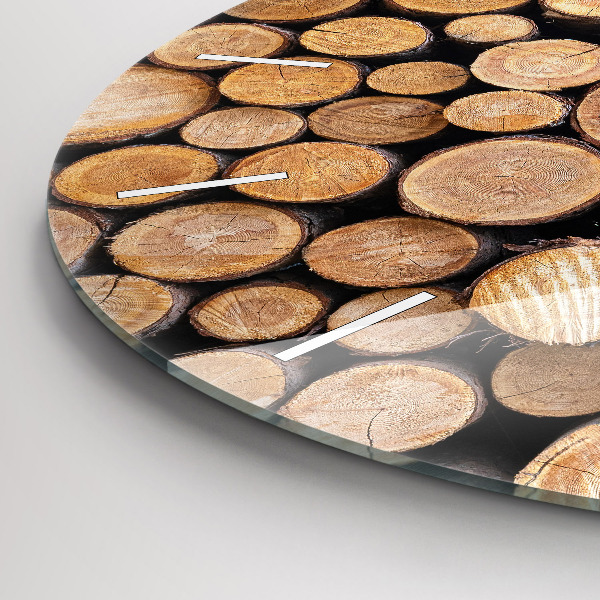 Reloj de cristal redondo Anillos de árboles