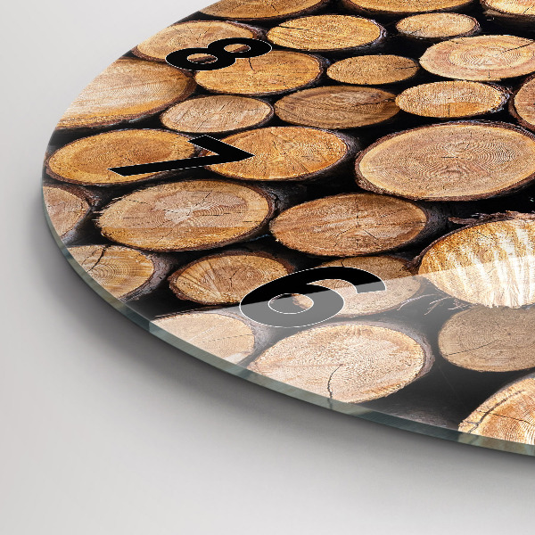 Reloj de cristal redondo Anillos de árboles