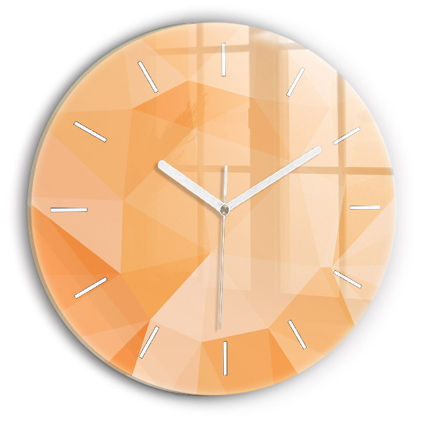Reloj redondo pared Triángulos abstractos