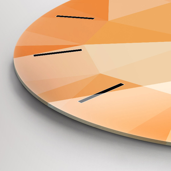 Reloj redondo pared Triángulos abstractos