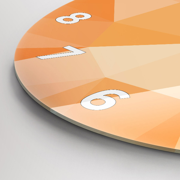 Reloj redondo pared Triángulos abstractos