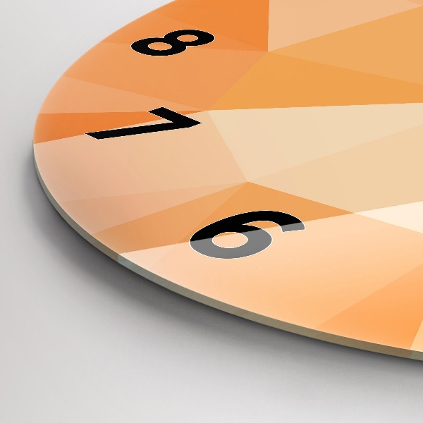 Reloj redondo pared Triángulos abstractos