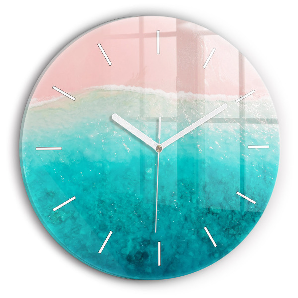 Reloj de pared redondo Playa de arena de mar