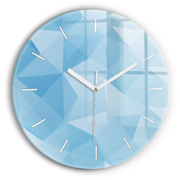 Reloj de cristal redondo Triángulos abstracto