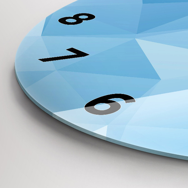 Reloj de cristal redondo Triángulos abstracto