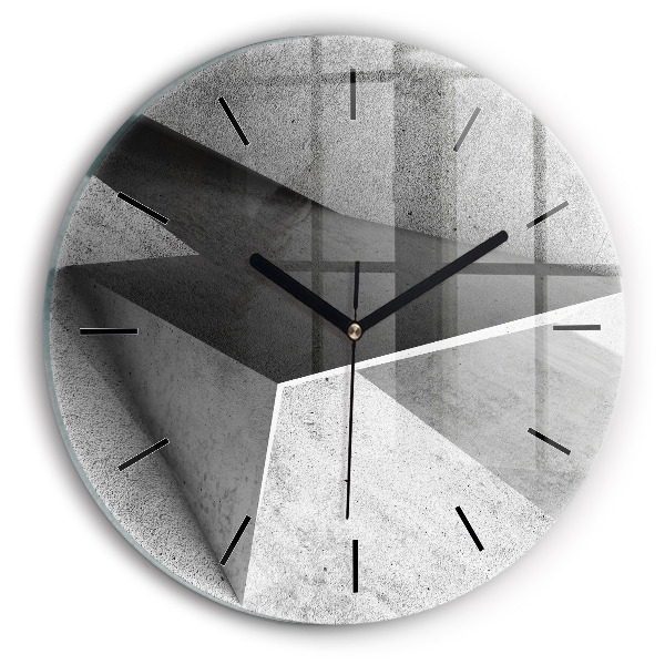 Reloj de cristal redondo Triángulos abstractos