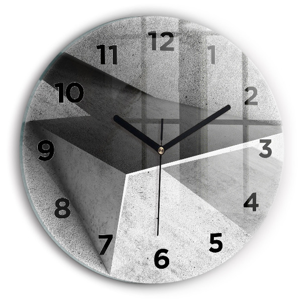 Reloj de cristal redondo Triángulos abstractos