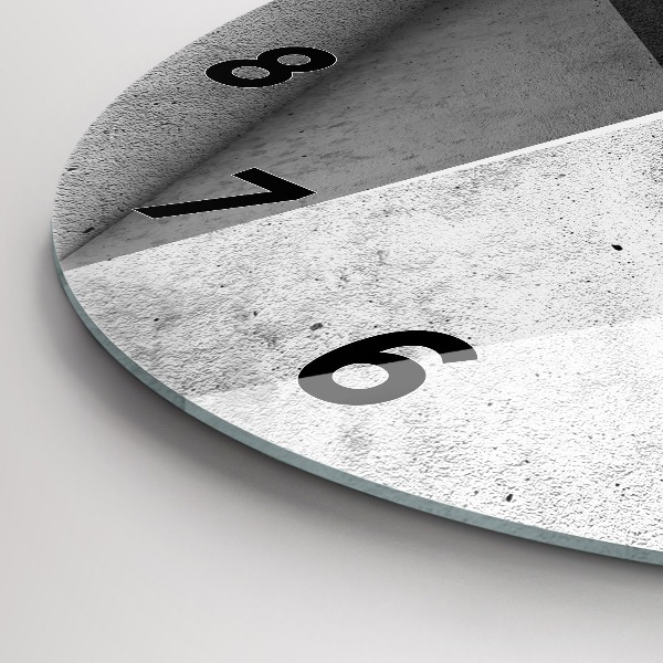 Reloj de cristal redondo Triángulos abstractos