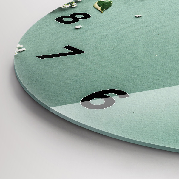 Reloj redondo pared Flores delicadas