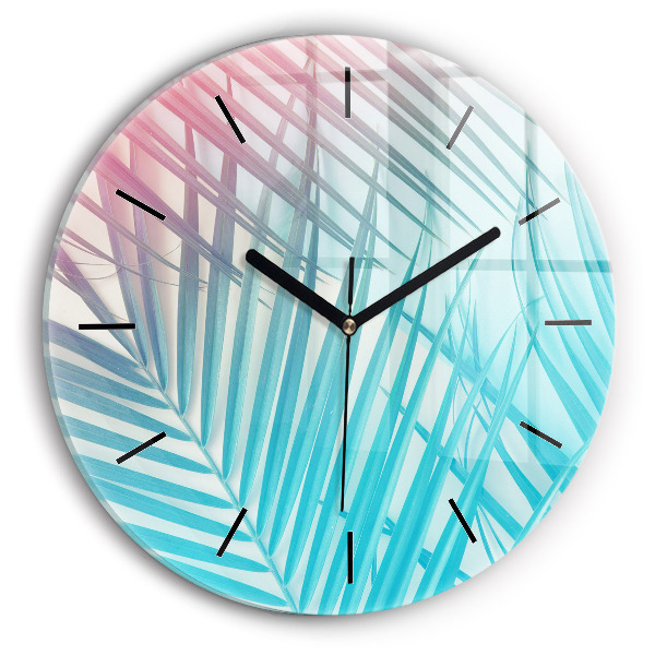 Reloj de pared redondo Palmera tropical
