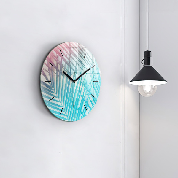 Reloj de pared redondo Palmera tropical