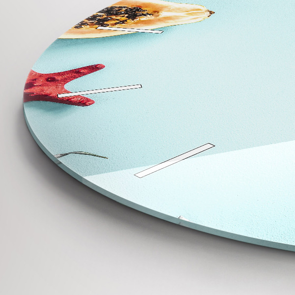 Reloj redondo pared Composición de verano