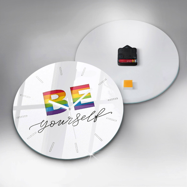 Reloj de pared redondo Inscripción sé tú mismo