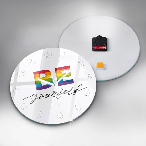 Reloj de pared redondo Inscripción sé tú mismo