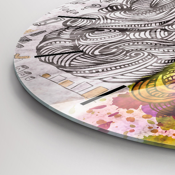 Reloj redondo pared Cerebro abstracto