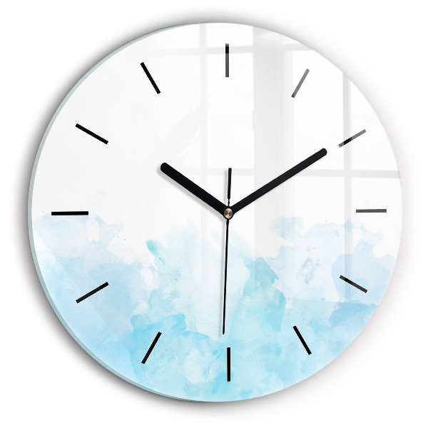 Reloj de cristal redondo Manchas pintadas