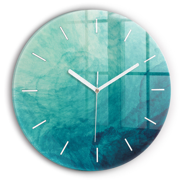 Reloj de cristal redondo Abstracción de profundidad