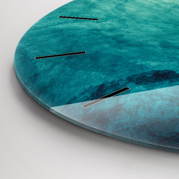 Reloj de cristal redondo Abstracción de profundidad