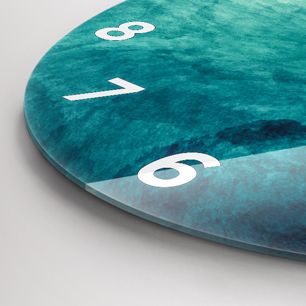 Reloj de cristal redondo Abstracción de profundidad