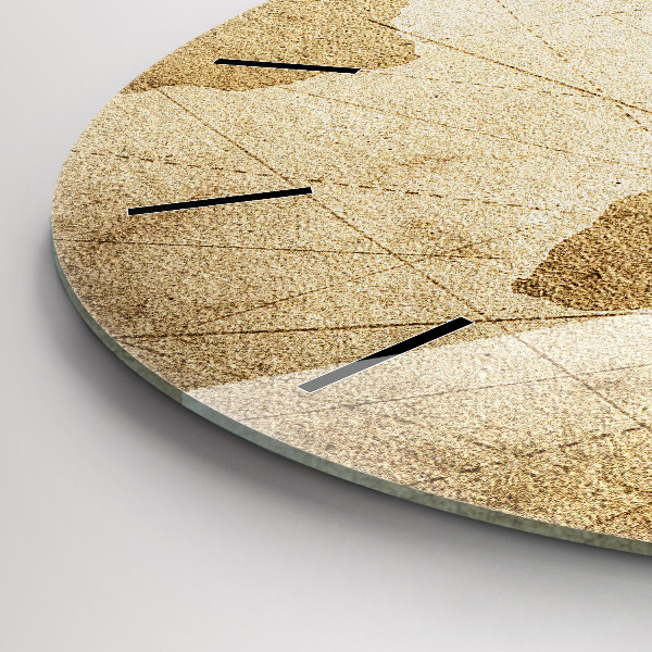 Reloj de cristal redondo Mapamundi vintage