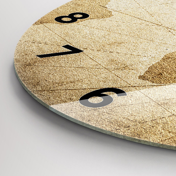 Reloj de cristal redondo Mapamundi vintage