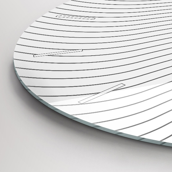 Reloj de cristal redondo Líneas abstractas