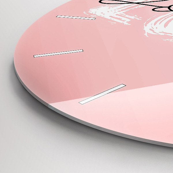 Reloj redondo pared Inscripción Love yourself