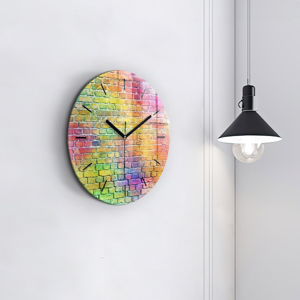Reloj de cristal redondo Pared pintada