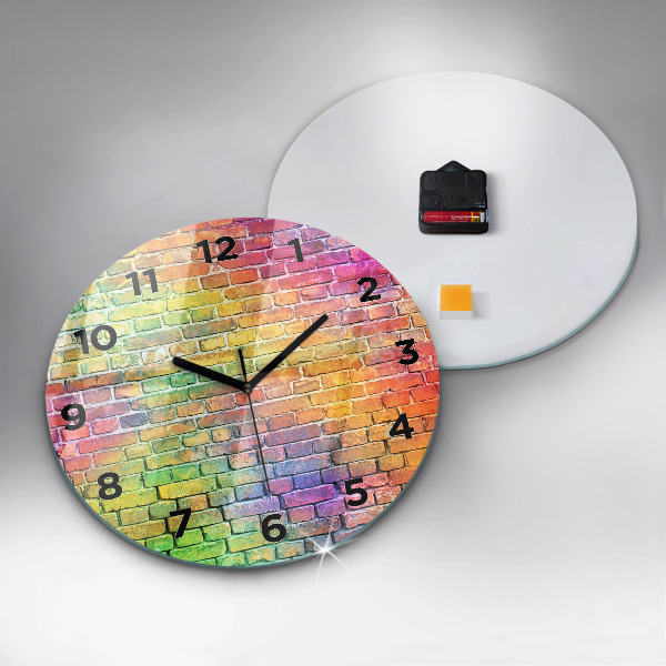 Reloj de cristal redondo Pared pintada