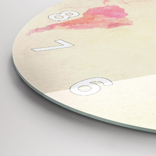 Reloj redondo pared Mapamundi en acuarela