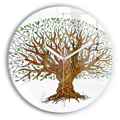 Reloj de pared redondo Raíces de árbol