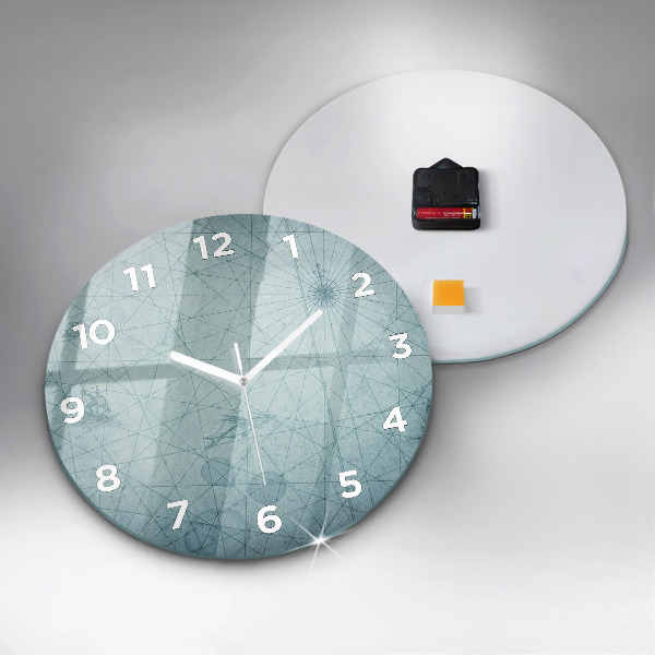 Reloj de cristal redondo Mapa vintage