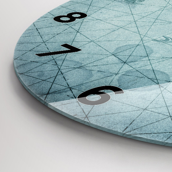 Reloj de cristal redondo Mapa vintage