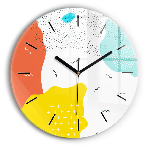 Reloj de cristal redondo POP abstracto