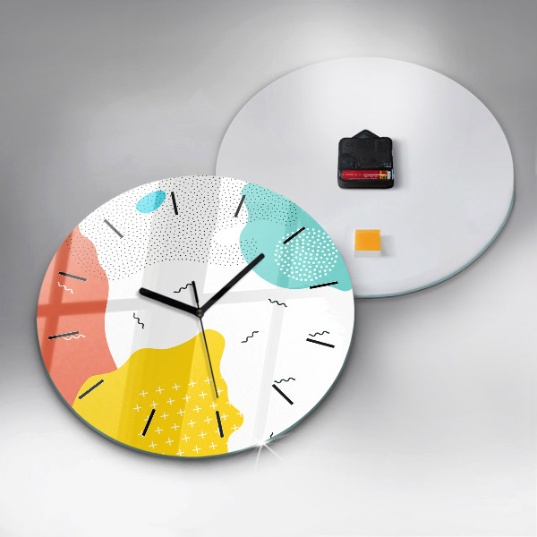 Reloj de cristal redondo POP abstracto