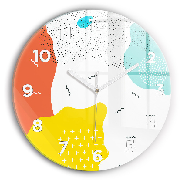 Reloj de cristal redondo POP abstracto