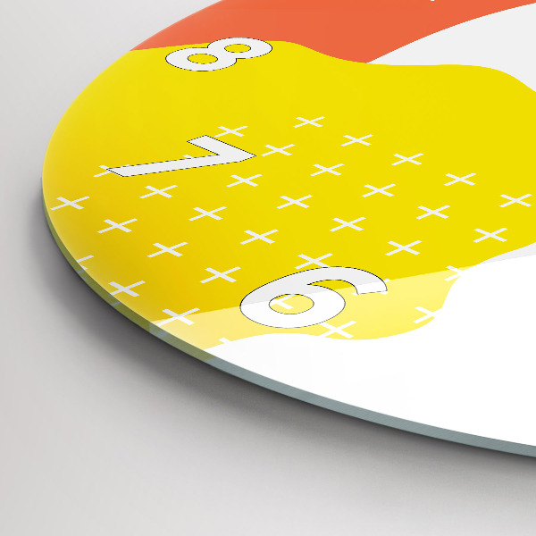 Reloj de cristal redondo POP abstracto