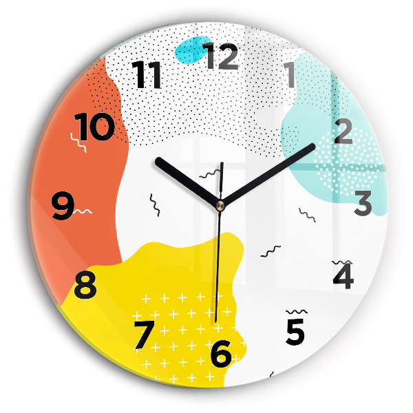 Reloj de cristal redondo POP abstracto