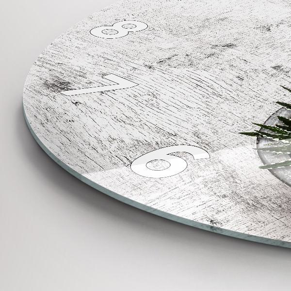 Reloj de cristal redondo Plantas decorativas