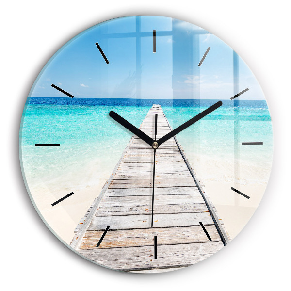 Reloj de pared redondo Isla tropical