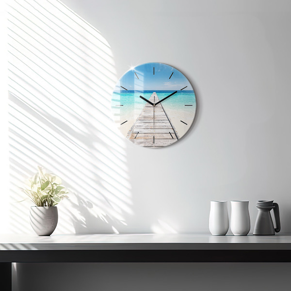 Reloj de pared redondo Isla tropical