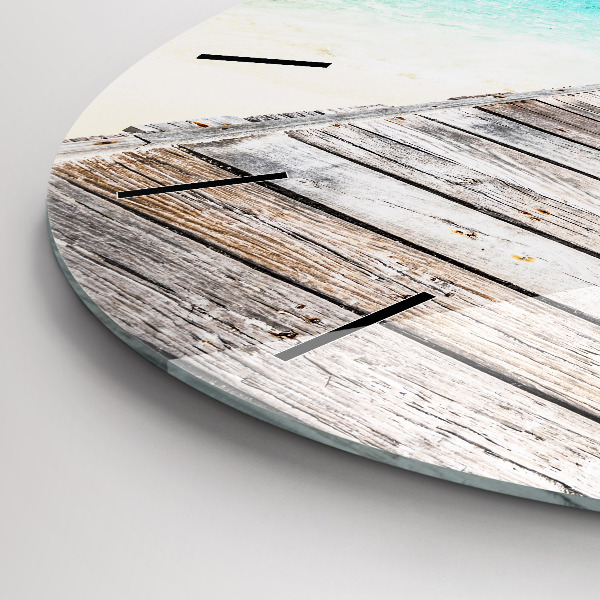 Reloj de pared redondo Isla tropical