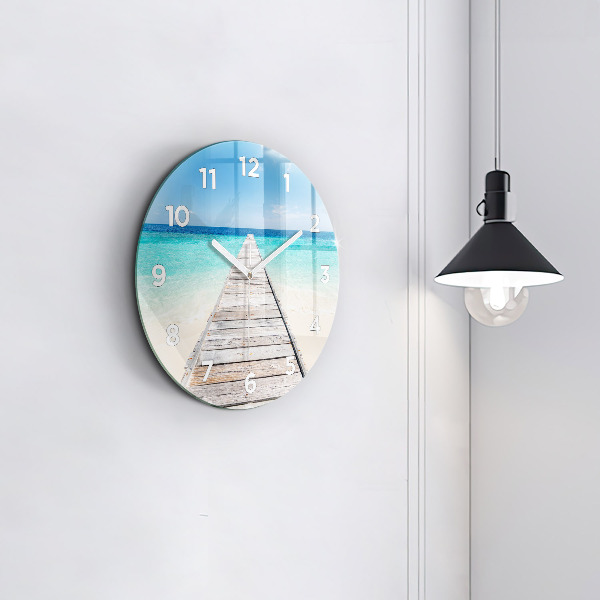 Reloj de pared redondo Isla tropical